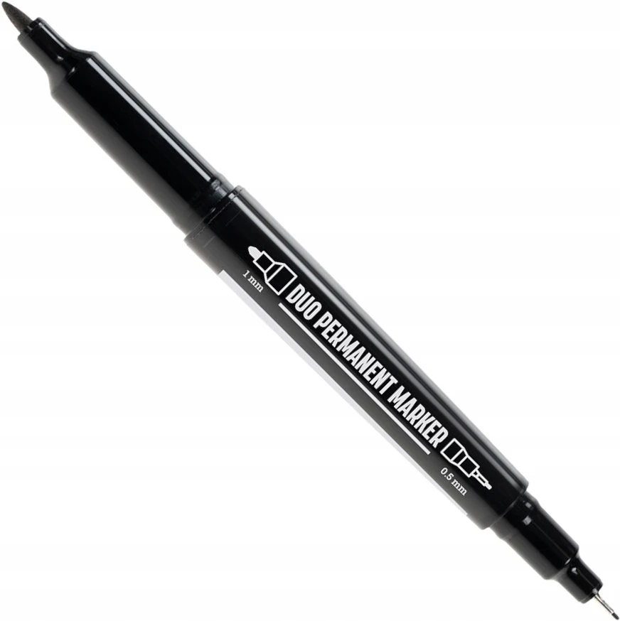 Marker Žymeklis duo lakas. Permanentinis aštrus galiukas, 1,0,5 mm, juodas lyra
