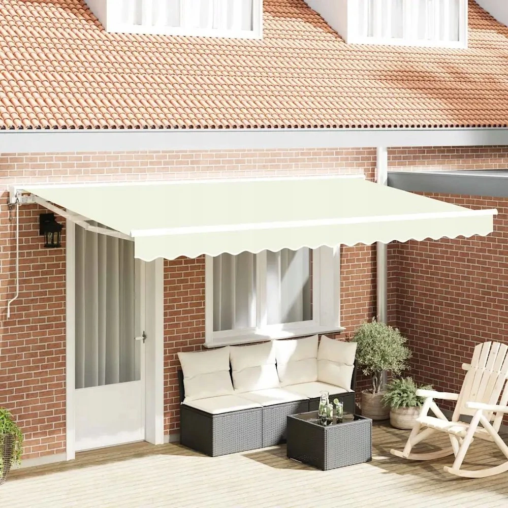 Markizės rėmas Kreminė 350 x 200 cm Poliesteris su PU danga