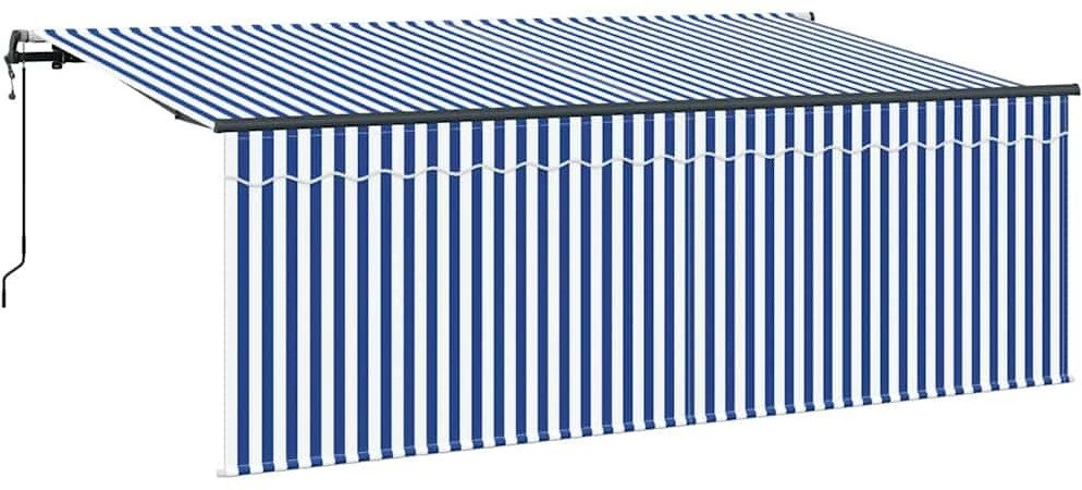 Ištraukiama markizė Mėlyna ir balta 350 x 200 cm