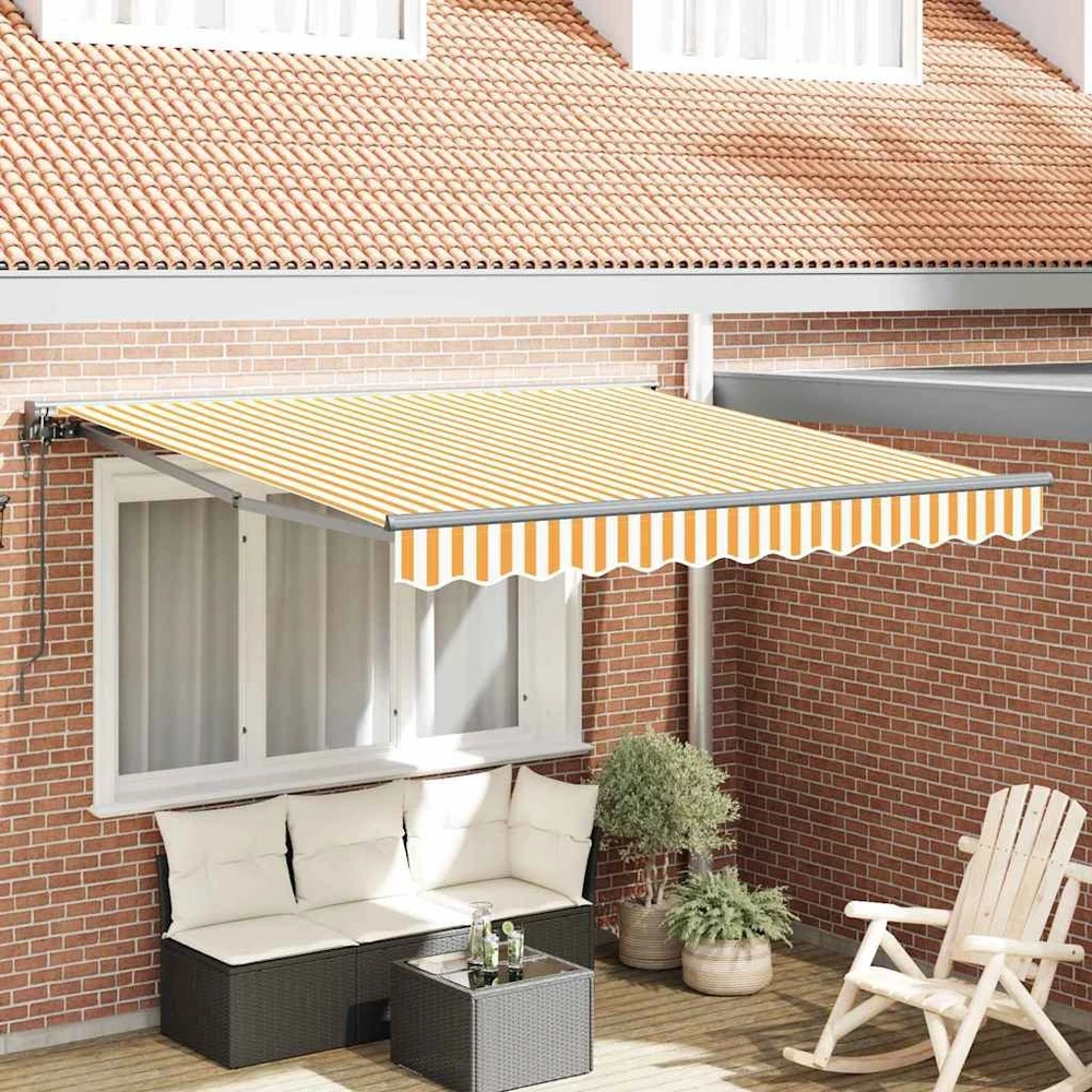 Markizės rėmas Geltona ir balta 300 x 250 cm