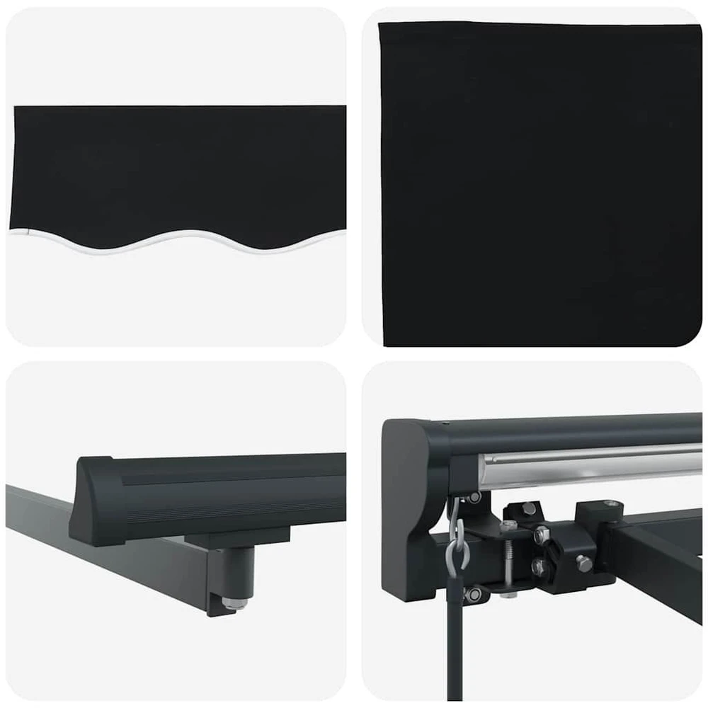 Markizės rėmas Juoda 300 x 250 cm Poliesteris su PU danga