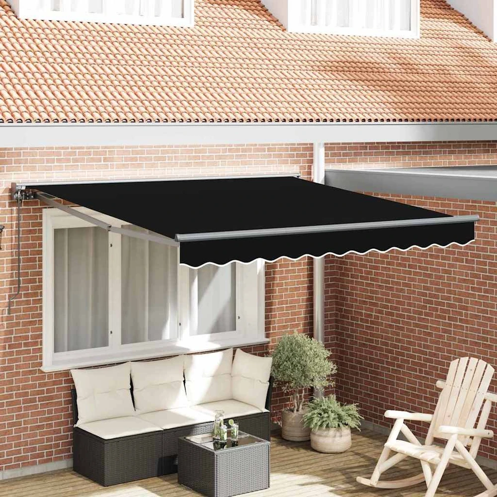 Markizės rėmas Juoda 300 x 250 cm Poliesteris su PU danga