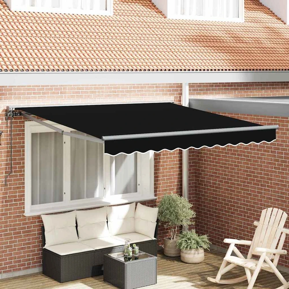 Markizės rėmas Juoda 300 x 250 cm Poliesteris su PU danga