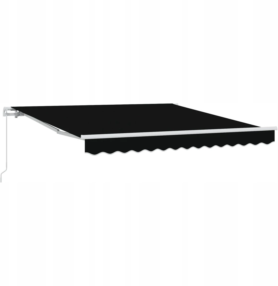 Ištraukiama markizė Juoda 350 x 250 cm Poliesteris ir aliuminis