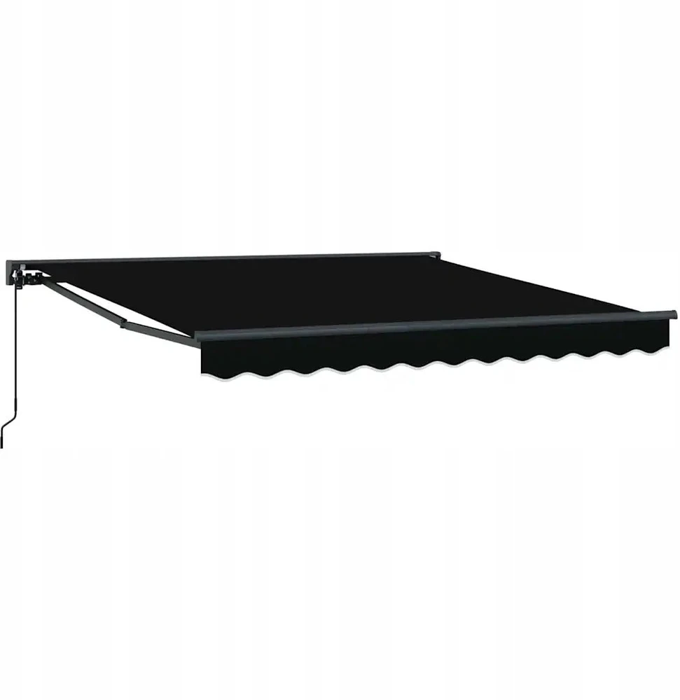 Markizės rėmas Juoda 350 x 250 cm Poliesteris su PU danga