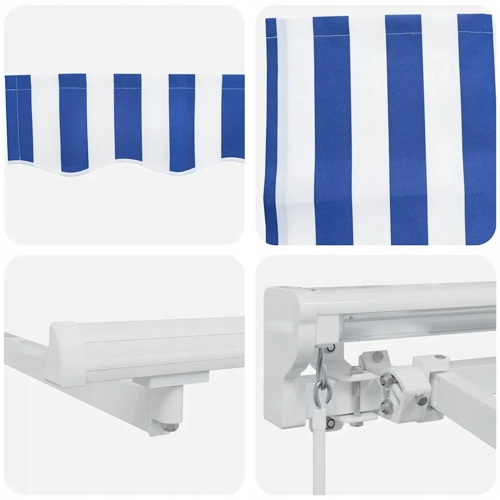 Markizės rėmas Mėlyna ir balta 350 x 200 cm
