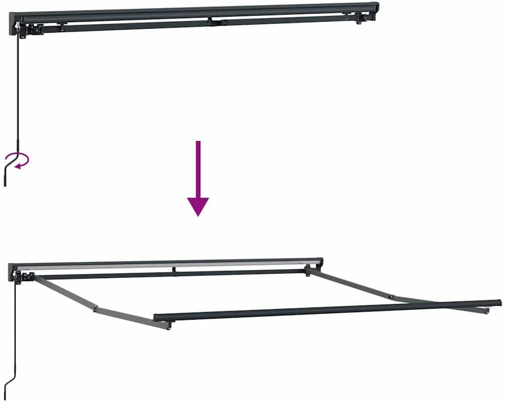 Markizės rėmas Mėlynas ir Oranžinis 300 x 250 cm