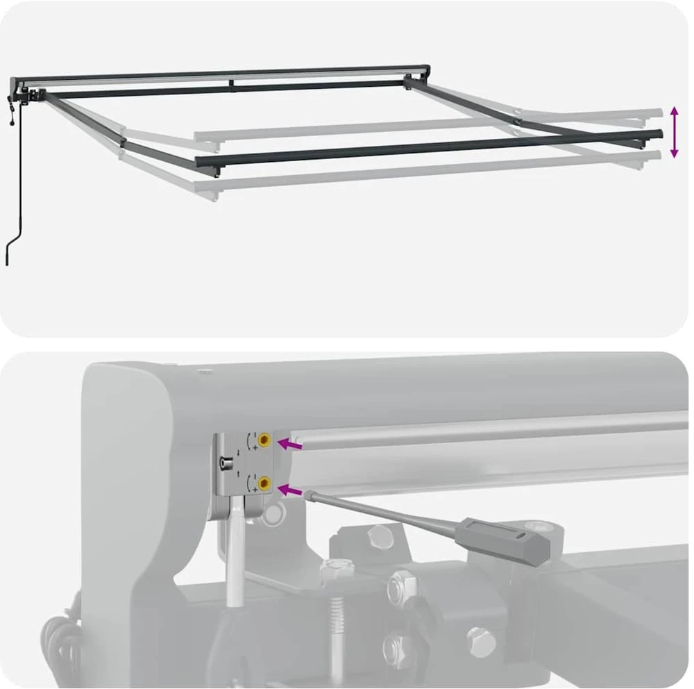 Markizės rėmas Oranžinis ir Juodas 300 x 250 cm