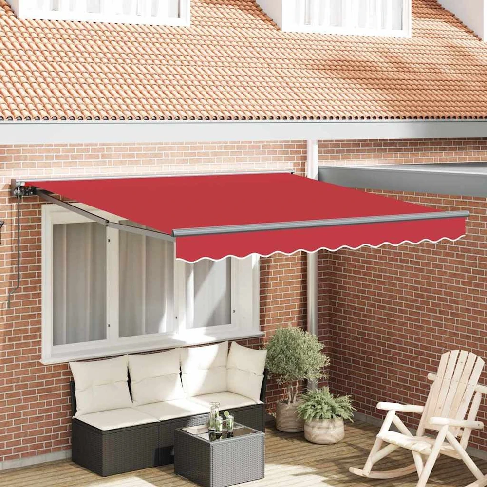 Markizės rėmas Raudona 300 x 250 cm Poliesteris su PU danga