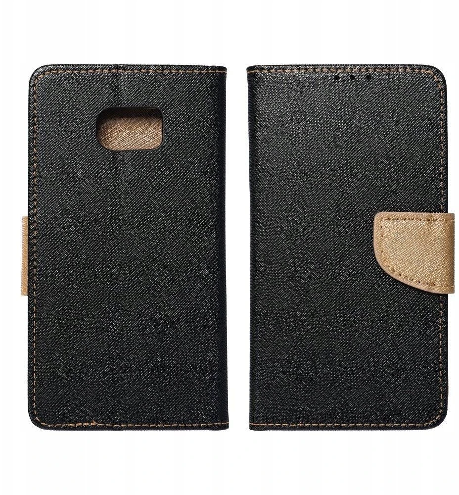 Oem Dėklas su klapką na Samsung A57 5G Fancy Book juoda-auksinė