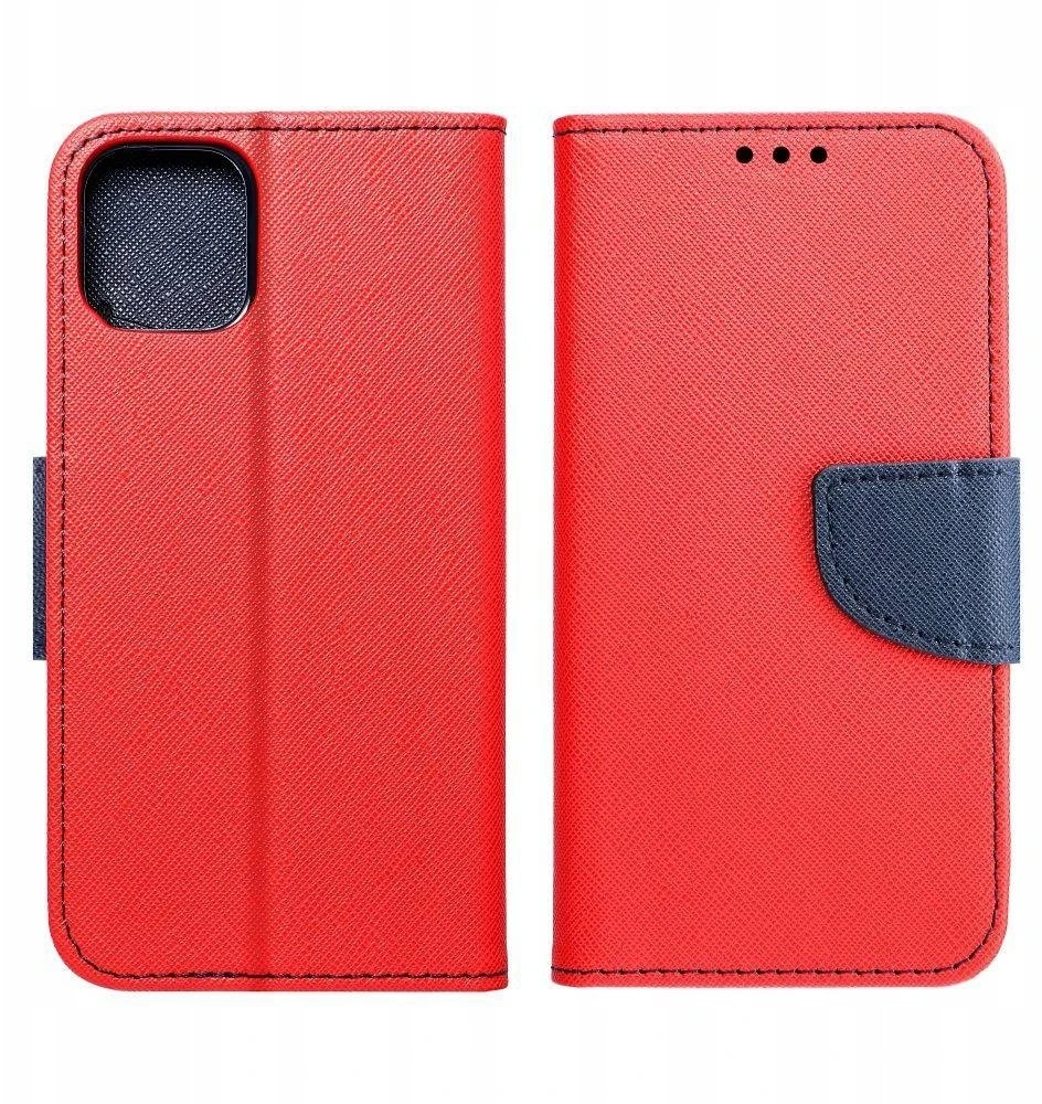 Oem Dėklas su klapką na Samsung A37 Fancy Book raudona-tamsiai mėlyna