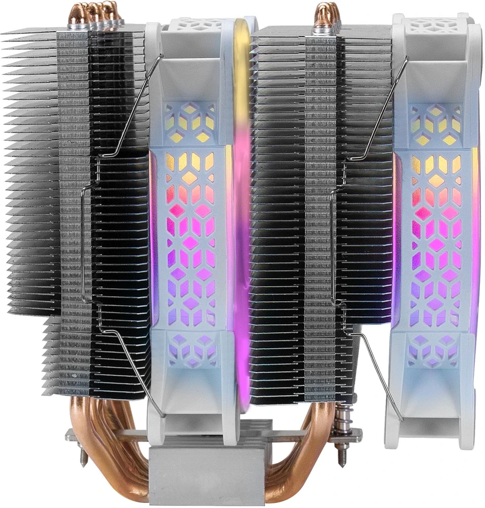 Mars Gaming MCPU-XT procesoriaus aušintuvas, dvigubas bokštinis, aušinimas, 300 W, 2 x 120 mm, ARGB