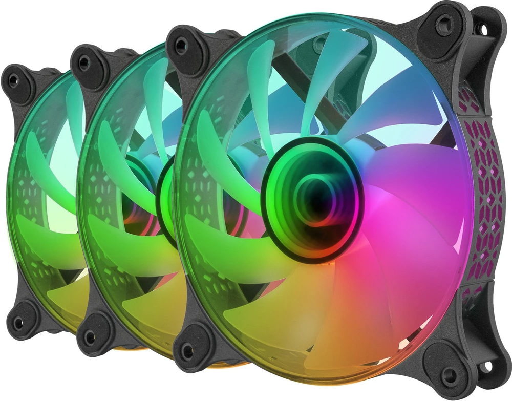 „Mars Gaming MF-3DKIT Infinity Mirror ARGB“ 120 mm nuotolinio valdymo kompiuterio aušintuvo rinkinys