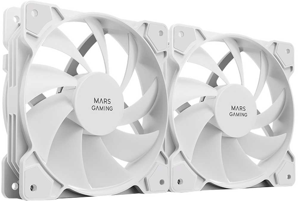 Mars Gaming MFPROX2W 2x 120 mm kompiuterio korpuso ventiliatorius