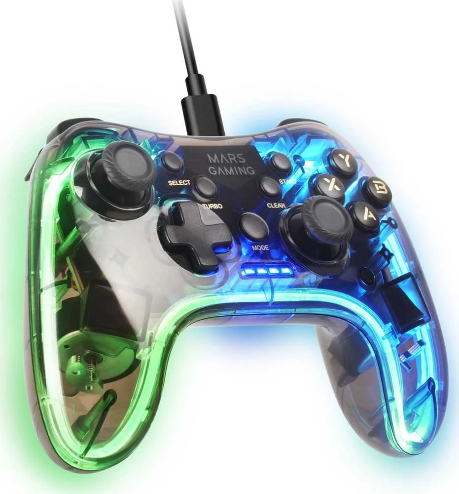 „Mars Gaming MGP-C“ žaidimų valdiklis RGB / USB-C / X ir D įvestims