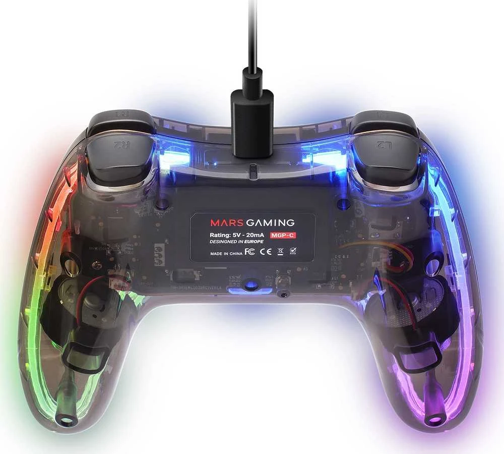 „Mars Gaming MGP-C“ žaidimų valdiklis RGB / USB-C / X ir D įvestims
