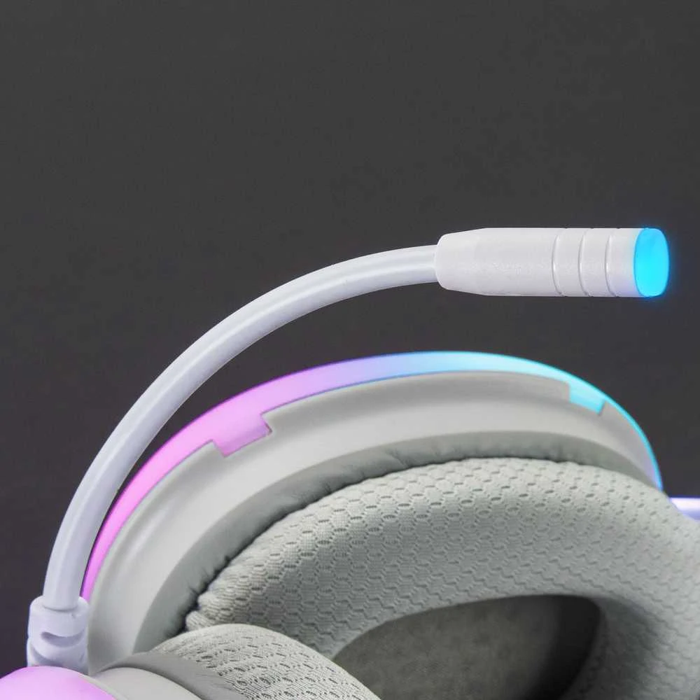 „Mars Gaming MH-GLOW RGB Chroma Flow“ žaidimų ausinės, 3,5 mm / USB
