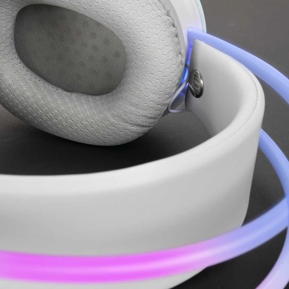 „Mars Gaming MH-GLOW RGB Chroma Flow“ žaidimų ausinės, 3,5 mm / USB