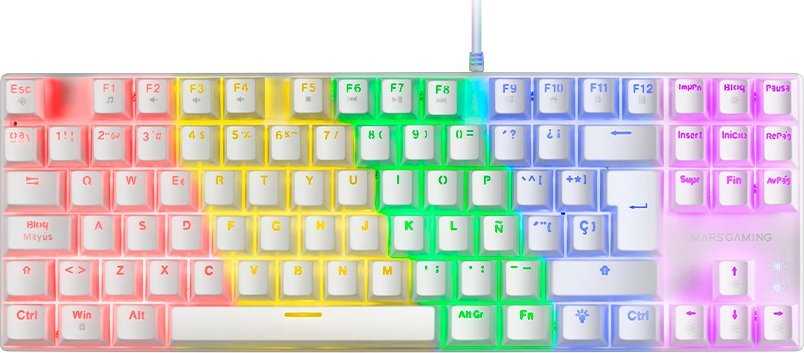„Mars Gaming MK80“ mechaninė žaidimų klaviatūra RGB / rudas jungiklis / JAV