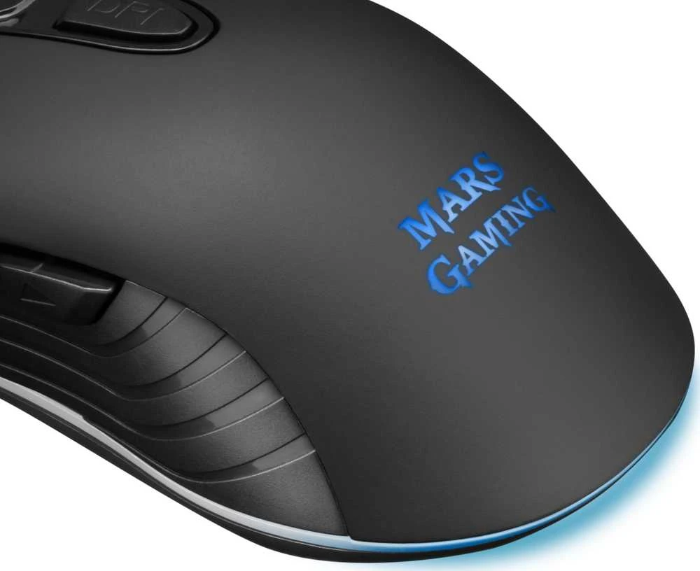 Mars Gaming MMW2 Belaidė pelė žaidimams su papildomais mygtukais / RGB / 3200 DPI / Juodas