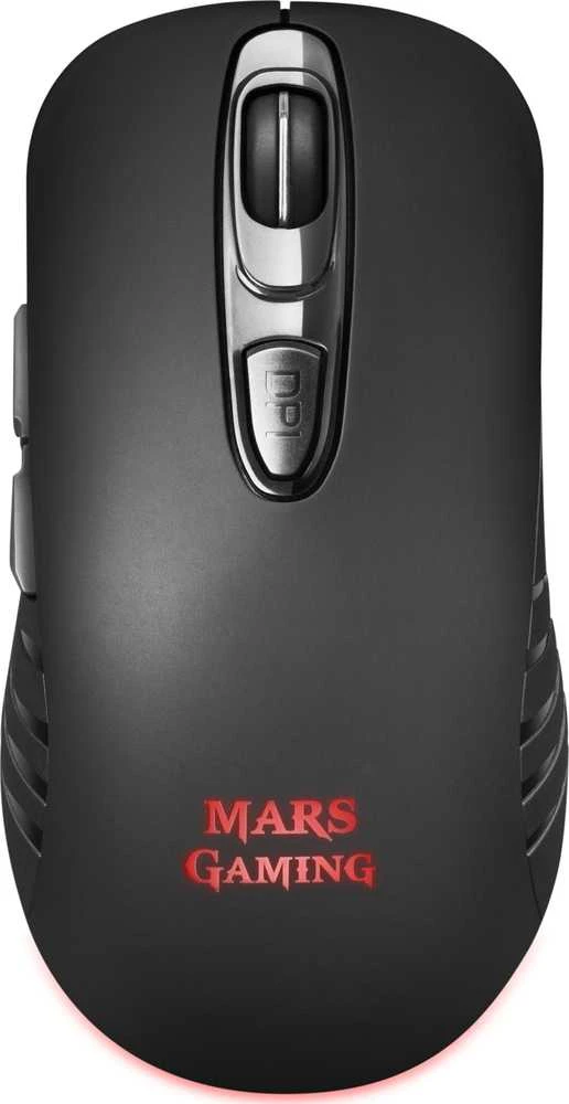 Mars Gaming MMW2 Belaidė pelė žaidimams su papildomais mygtukais / RGB / 3200 DPI / Juodas