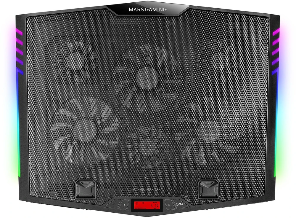 Mars Gaming nešiojamojo kompiuterio aušinimo stovas su 6 ventiliatoriais ir ARGB MNBC5