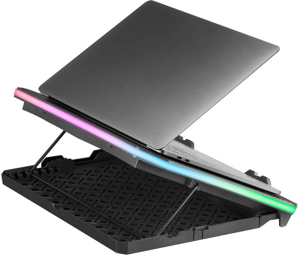 Mars Gaming MNBC6 RGB / USB HUB Nešiojamas kompiuteris Cooling Gaming Stand