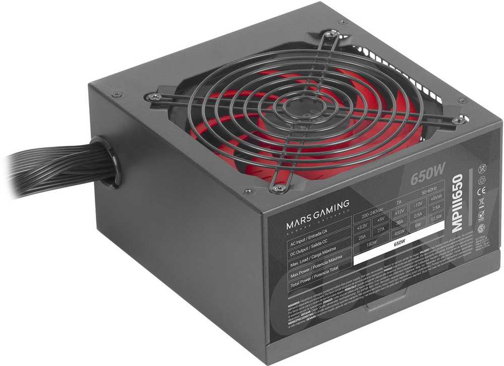 „Mars Gaming MPIII650“ maitinimo šaltinis, ATX, 650 W