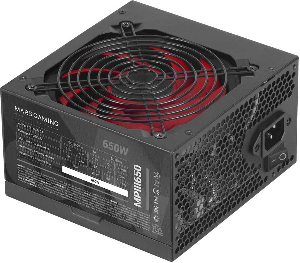 „Mars Gaming MPIII650“ maitinimo šaltinis, ATX, 650 W