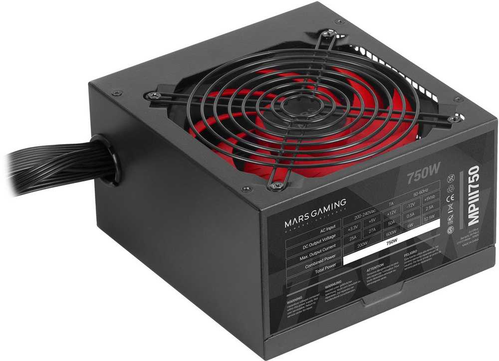 „Mars Gaming MPIII750“ maitinimo šaltinis, ATX, 750 W