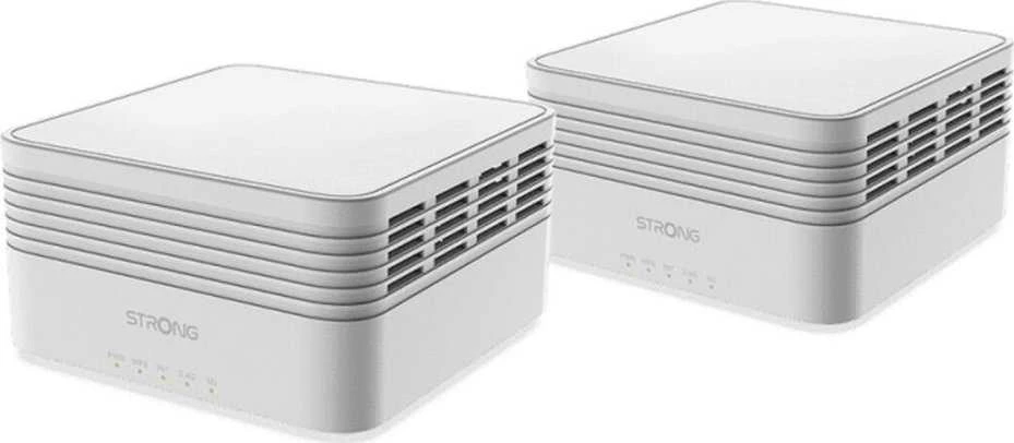 Maršrutizatorius Access Point Strong MESHKITAX3000 siatkowy system Wi-Fi 6 Dual-band (2.4 GHz/5 GHz) Baltas 2 jednostki wewnętrzne
