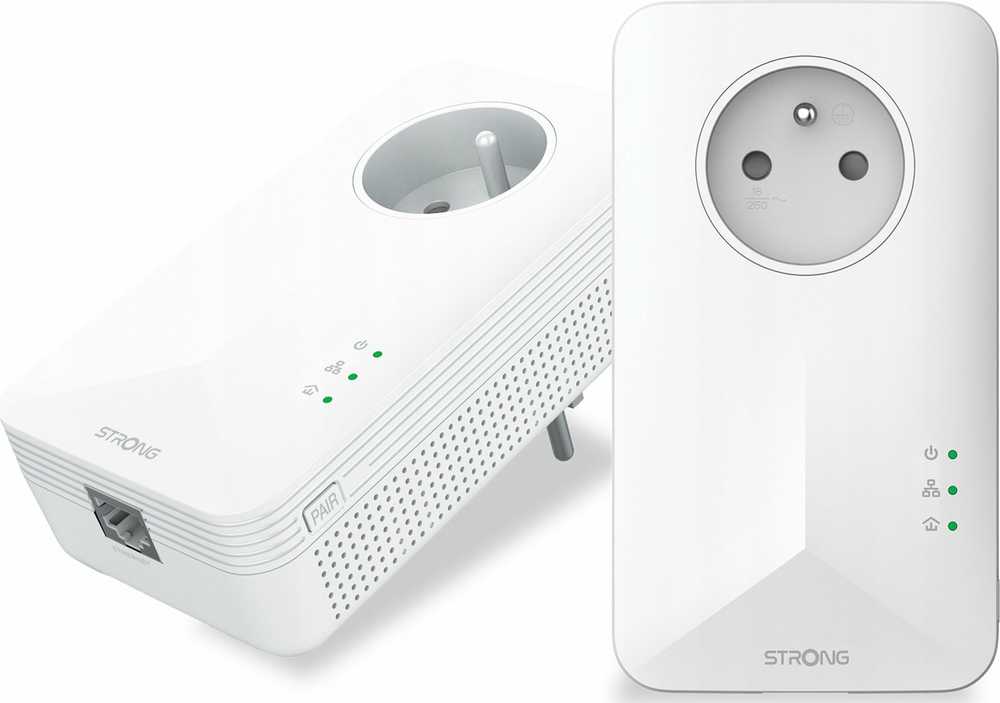 Powerline adapteris Strong Strong Powerline 1000 Duo 1000 Mbit/s Laidinis LAN Baltas 2 vnt.