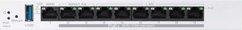 Asus | 9 prievadų gigabito „PoE+“ VPN, laidinis, maršrutizatorius | EBG19P | 802.11ac | Ethernet LAN (RJ-45) jungtys 8 | Tinklo palaikymas: Taip | MU-MiMO: Ne | 5G | Antenos tipas: Vidinė