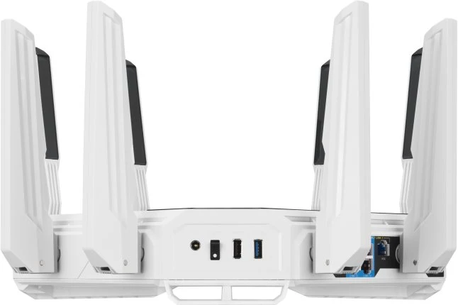 Asus | „WiFi 7“ trijų dažnių žaidimų maršrutizatorius | ROG Rapture GT-BE19000AI | 802.11ax | 10/100/1000 Mbit/s | Ethernet LAN (RJ-45) jungtys 1 | Mesh palaikymas: Taip | MU-MiMO: Taip | 4G/5G | Antenos tipas: Išorinė