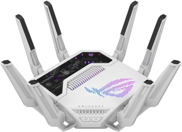Asus | „WiFi 7“ trijų dažnių žaidimų maršrutizatorius | ROG Rapture GT-BE19000AI | 802.11ax | 10/100/1000 Mbit/s | Ethernet LAN (RJ-45) jungtys 1 | Mesh palaikymas: Taip | MU-MiMO: Taip | 4G/5G | Antenos tipas: Išorinė