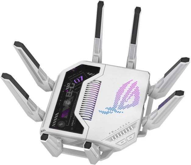 Asus | „WiFi 7“ trijų dažnių žaidimų maršrutizatorius | ROG Rapture GT-BE19000AI | 802.11ax | 10/100/1000 Mbit/s | Ethernet LAN (RJ-45) jungtys 1 | Mesh palaikymas: Taip | MU-MiMO: Taip | 4G/5G | Antenos tipas: Išorinė