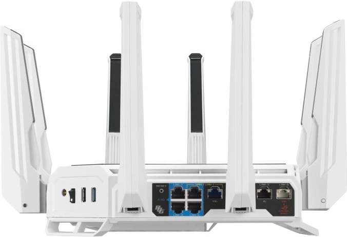 Asus | „WiFi 7“ trijų dažnių žaidimų maršrutizatorius | ROG Rapture GT-BE19000AI | 802.11ax | 10/100/1000 Mbit/s | Ethernet LAN (RJ-45) jungtys 1 | Mesh palaikymas: Taip | MU-MiMO: Taip | 4G/5G | Antenos tipas: Išorinė