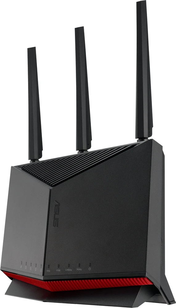 Asus | Belaidis „Wi-Fi 7“ dviejų dažnių gigabito maršrutizatorius | RT-BE86U | 802.11be | 6800 Mb/s | Ethernet LAN (RJ-45) jungtys 5 | Tinklo palaikymas: Taip | MU-MiMO: Ne | 4G/5G | Antenos tipas: Išorinė/Vidinė | 2