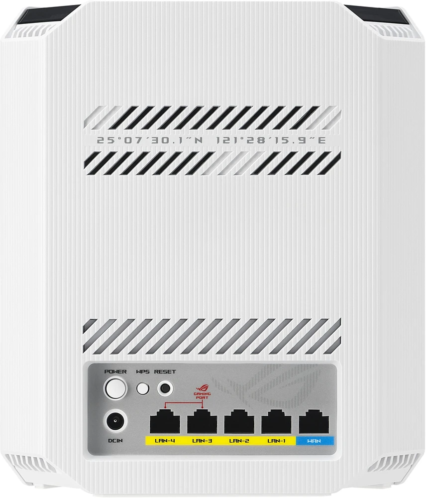 Asus | ROG Strix GS-BE7200 | WiFi 7 dviejų dažnių žaidimų maršrutizatorius | 802.11ax | 1376+5764 Mbit/s | Ethernet LAN (RJ-45) jungtys 4 | Mesh palaikymas: Taip | MU-MiMO: Taip | Antenos tipas: Vidinė | Ne, mobilusis plačiajuostis ryšys: