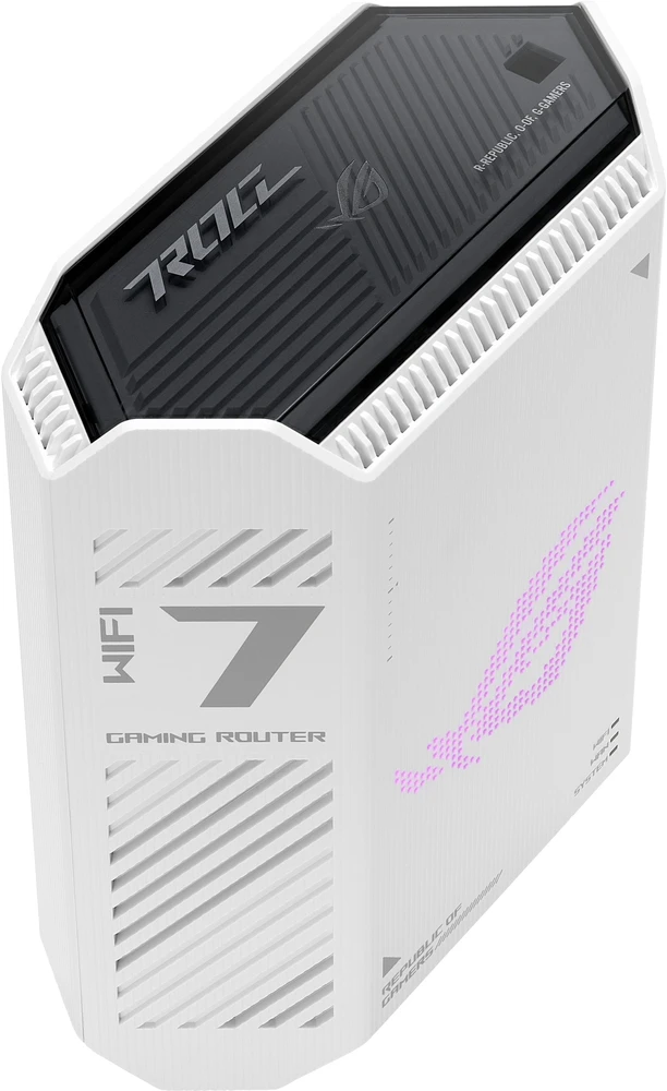 Asus | ROG Strix GS-BE7200 | WiFi 7 dviejų dažnių žaidimų maršrutizatorius | 802.11ax | 1376+5764 Mbit/s | Ethernet LAN (RJ-45) jungtys 4 | Mesh palaikymas: Taip | MU-MiMO: Taip | Antenos tipas: Vidinė | Ne, mobilusis plačiajuostis ryšys: