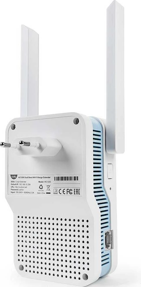 Maršrutizatorius UNIVERSALUS BELAIDŽIO TINKLO STIPRINTUVAS CUDY-RE1200 2.4 GHz, 5 GHz