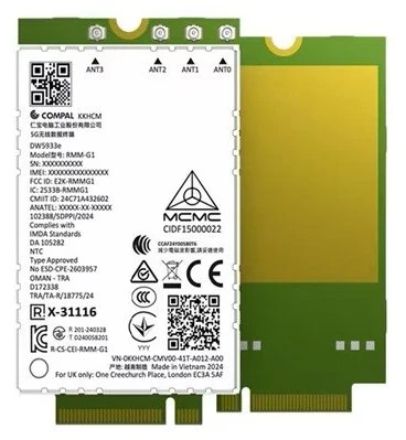 Maršrutizatorius „Dell“ 5g belaidis modemas dw5933e