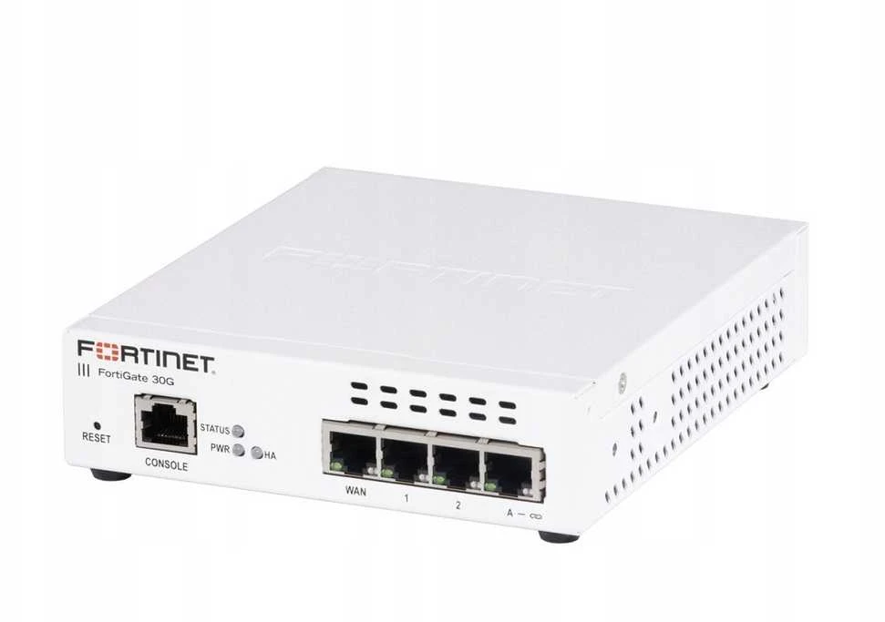 Maršrutizatorius FORTINET FortiGate-30G 4xGE RJ45 jungtys, įskaitant 3x vidinius prievadus, 1xWAN prievadą