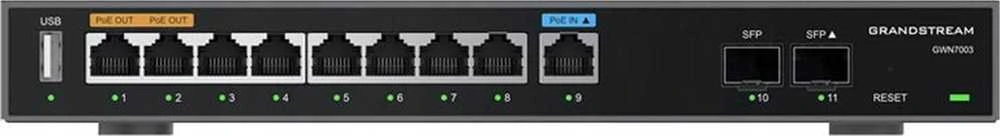 „Grandstream Networks GWN7003“ belaidis maršrutizatorius, dviejų dažnių gigabito eternetas (2,4 GHz / 5 GHz), Juodas