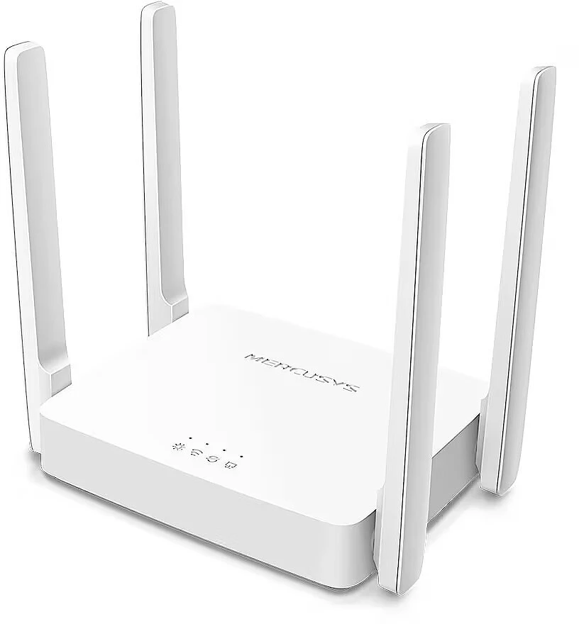 Mercusys | AC1200 belaidis dviejų juostų maršrutizatorius | AC10 | 802.11ac | 300+867 Mbit/s | 10/100 Mbit/s | Mesh palaikymas Ne | MU-MiMO Taip | Nėra mobiliojo plačiajuosčio ryšio | Antenos tipas 4xFiksuota | Ne