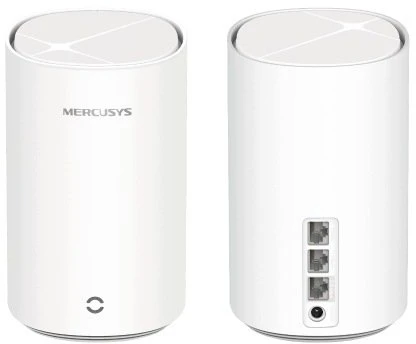 Maršrutizatorius Mercusys MERCUSYS Halo E27BE(2-pack) WiFi7 Mesh (BE3600,2,4GHz/5GHz,1x2,5GbELAN/WAN,2xGbELAN/WAN)