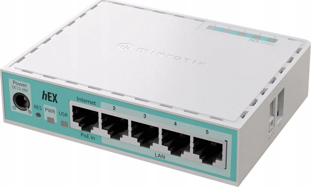 Maršrutizatorius „MikroTik“ | „RouterBOARD hEX“ | E50UG | 10/100/1000 Mbit/s | Ethernet LAN (RJ-45) jungtys 5 | Tinklo palaikymas: ne | MU-MiMO: ne | nėra mobiliojo plačiajuosčio ryšio