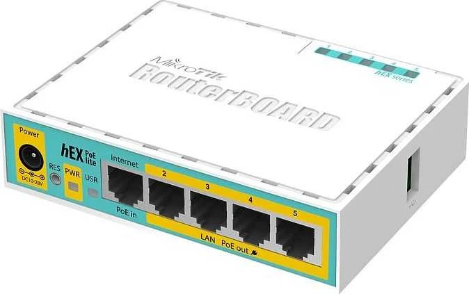 Maršrutizatorius MikroTik hEX PoE lite RB750UPr2 (MT RB750UPr2)