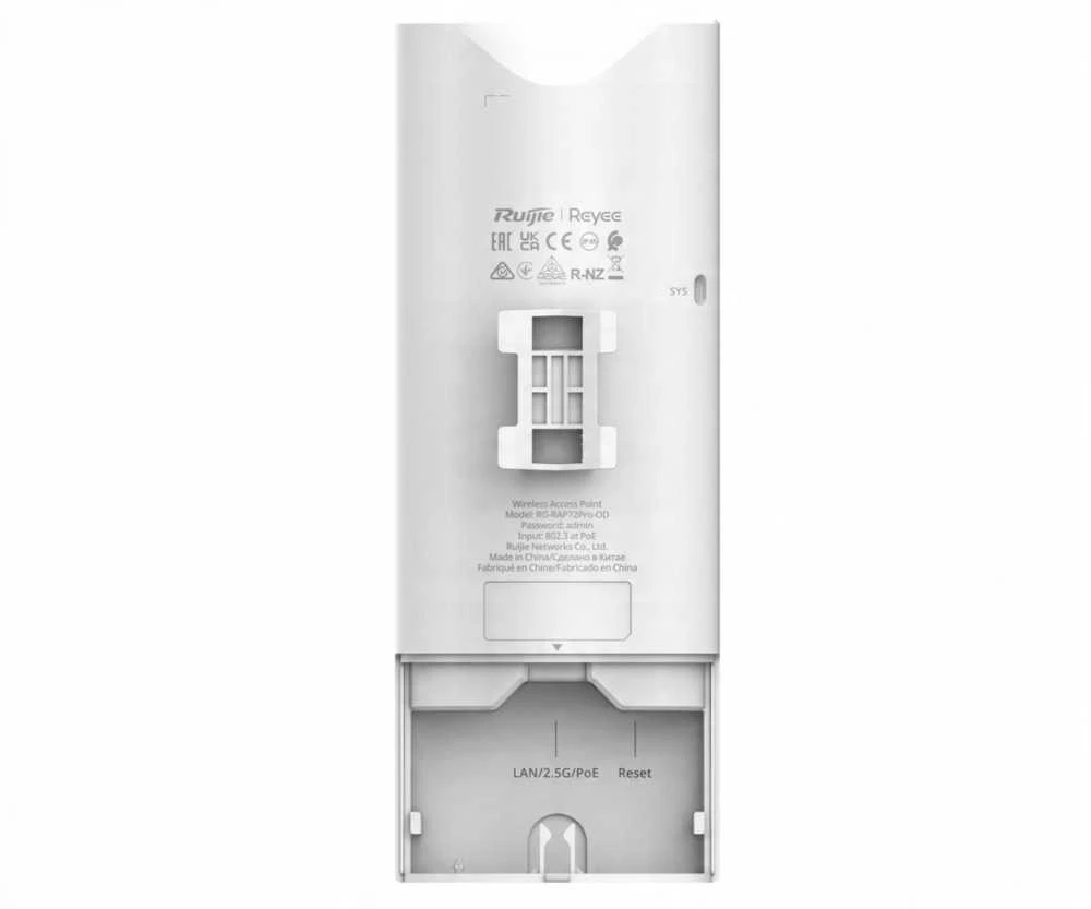 Maršrutizatorius Ruijie PRIEIGOS TAŠKAS RG-RAP72PRO-OD Wi-Fi 7 2.4 GHz, 5 GHz, 688 Mbps + 4323 Mbps REYEE