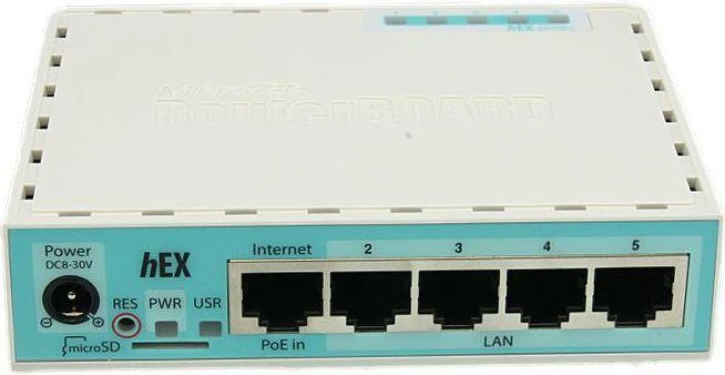 Šakotuvas „MikroTik“ laidinio Ethernet maršrutizatorius (be Wi-Fi) RB750Gr3, hEX, dviejų branduolių 880MHz procesorius, 256 MB RAM, 16 MB („MicroSD“), 5xGigabit LAN, USB, PCB ir įtampos temperatūros monitorius, pyptelėjimas, IP20, plastikinis korpusas, RouterOS L4 | MikroTik | Ethernet maršrutizatorius hEX | RB750Gr3 | Nėra Wi-Fi | Ethernet LAN (RJ-45) jungtys 5 | Nereikalingas tinklelio palaikymas | MU-MiMO Ne | Nėra mobiliojo plačiajuosčio ryšio | 1 | 12 mėn.
